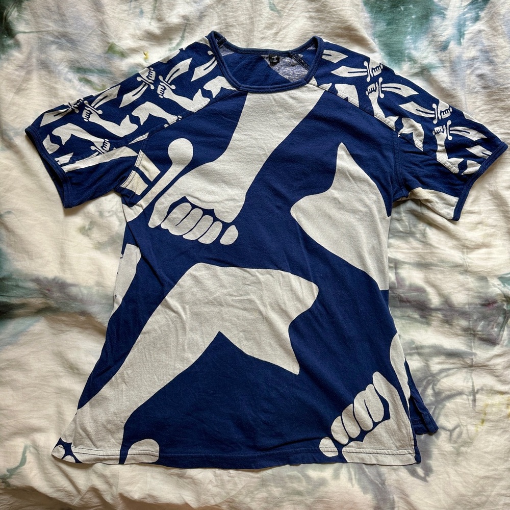 Vivienne Westwood Blue and White Pirate T-shirt XS - lightly worn